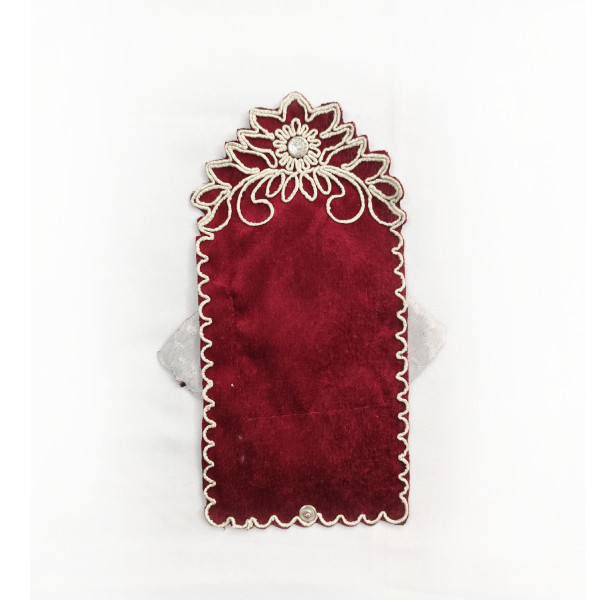 نمای بیرونی جانماز کیفی مخمل زرشکی