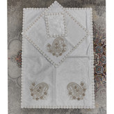 نمای کامل سجاده عروس ترمه نگین دار