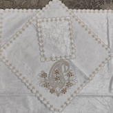 نمای کامل سجاده عروس ترمه نگین دار