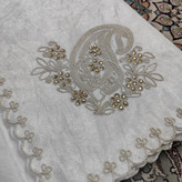 نمای کامل سجاده عروس ترمه نگین دار